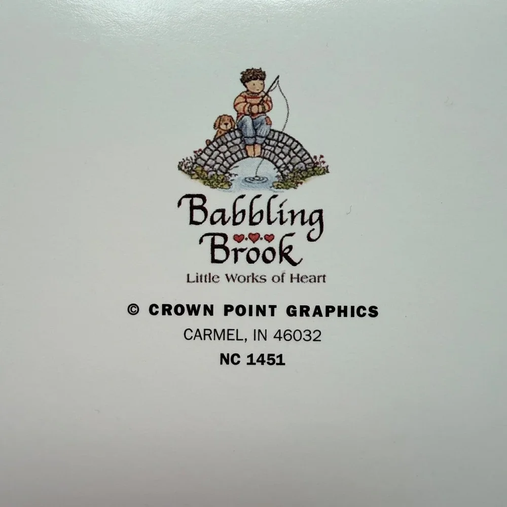 Vtg 90s Babbling Brook Note Cards Blank Cottagecore Country Folk Art SET of 4